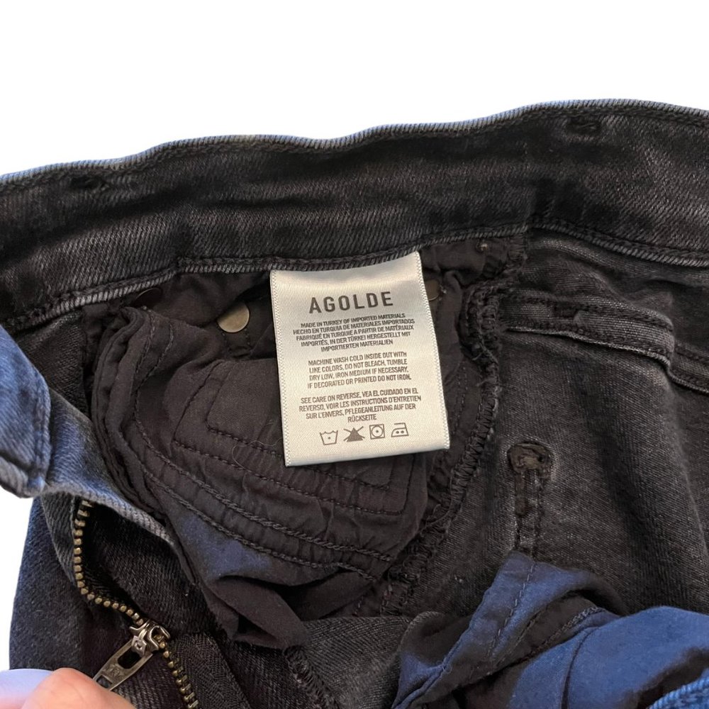Agolde Sophie Mid Rise Skinny Ankle Jean - Black - Size 25 - Picture 5 of 14